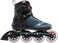 Rollerblade Macroblade 90 Men's Adult Fitness Inline Skate, Orion Blue/Spicy Orange, Performance Inline Skates