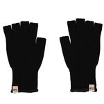 Minus33 Merino Wool Fingerless Glove Liner Black Large