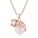 Vadmans Cat Necklace Sterling Silver Cat Pendant Jewellery Gifts for Daughter Granddaughter Women Girls Cat Lovers