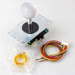 Sanwa GT-Y GTY Octagonal Gate + Sanwa JLF-TP-8YT Stick Handle Arcade Joystick 4 & 8 Way Adjustable (Mad Catz SF4 Tournament Joystick Compatible) (White) S@NWA