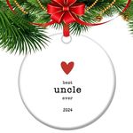 Best Uncle Ever Ornament, Uncle, Brother in Law Gift, New Uncle, Promoted to Uncle, Uncle Ornament 2024