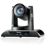 Tenveo 4K NDI PTZ Camera, 20X Optical Zoom, AI Auto Tracking, LAN/USB3.0/HDMI PoE PTZ Camera IP Live Streaming for Church Services Worship Video Conference Live Events Youtube OBS