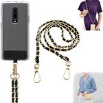 MULZI Aesthetic Cute Golden Crossbody Phone Lanyard for iPhone Attached with Case Cover Accessories Mobile Charm Bag Straps Shoulder Hanging Purse Sling Holder Keychain Around Neck Chain