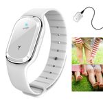 Moskito Pro Bracelet,Mosquito Repellent Watch,Ultrasonic Mosquito Repellent Bracelet Watch,Anti Mosquito Bracelet,USB Rechargeable Anti Mosquito Repeller Wristband,Insect Repellent Bracelet,White