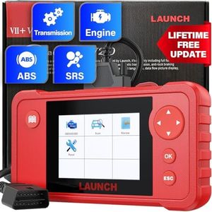 LAUNCH Diagnostic Tool Creader VII+ Car Code Reader EOBD, OBD2 Scanner Scan Tool Testing Engine/Transmission/ABS/ Airbag System Update via PC