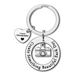 Photographers Gifts for Women Men Photographer Keyring Inspirational Gift for Photography Photo Lovers Photo Club Jewelry Gift Camera Lovers Gifts Encouragement Graduation Gift for Daughter Son