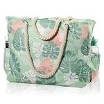 KUAK Beach Bag and Pool Bag, Waterproof(IP64) Sandproof, Large Beach Tote for Women with Top Full-Zippered Closure, Two Outside Pockets