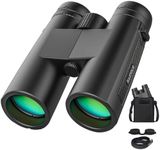 MASTOUR 12x42 Binoculars for Adults and Kids - Large Eyepiece Waterproof Binoculars for Bird Watching - High Powered Easy Focus with Watching, Hunting & Travel (Binoculars Black)