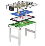 Super Children's 'Kids Multifunctional Play Table with 4 Games in 1 Set: Billiards, Table Tennis, Table Football, Hockey Table, Pool Tables Sport Competition