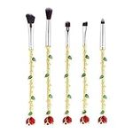 Rose Makeup Brushes Set 5 PCS for Eyes Cosmetics Blending Blush Eyeliner Eyebrow Concealer Cosmetic Brushes Set