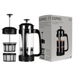 Espro Coffee Press P3-18 oz, Glass and Black Plastic