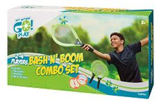 Toysmith Get Outside Go! Bash N Boom Combo Set - Bashminton Game, Two Player Game for Boys and Girls, Outdoor Bashminton Game, Outdoor Sporting Game for Boys and Girls Ages 5+