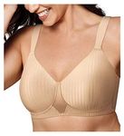 Playtex Women's Secrets Perfectly Smooth Wire Free Bra,Nude Stripe,44D