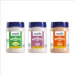 Veeba Mayonnaise Combo - Eggless Mayonnaise, 250gm with Garlic Mayonnaise, 250gm and Burger Mayonnaise 250gm - Pack of 3