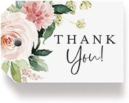 Bliss Collections Thank You Gift Tags, Boho Floral, Thank You Gift Tags Perfect for Weddings, Bridal Showers, Birthdays, Parties, Baby Showers, Wedding Favors or Special Events, 2"x3" (50 Tags)