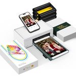 Liene 4x6'' Photo Printer, Phone Printer 100 Sheets, Full-Color Photo, Portable Instant Photo Printer for iPhone Android, Thermal Dye Sublimation, Wi-Fi Picture Printer 100 Papers & 3 Cartridges