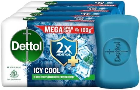 Dettol Icy Cool Bathing Soap Bar With 2x Menthol (400gm), 100gm - Pack of 4