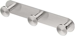 Gatco 1286 Modern Glamour Triple Hook, Satin Nickel / Wall Mounted 11" W Robe and Towel Rack with 3 Hooks