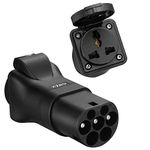 xZEV Adapter Type 2 to Schuko and Universal Plug – Electric Vehicle Adapter for Charging Car Motorcycle and Scooter – Single Phase 16A (3.6 kW) - IP46 - TUV - CE - IEC 62196-2