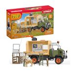 schleich WILD LIFE 42475 – 45-Piece Animal Rescue Toy Truck Playset with Ranger, Lion and Meerkat Figures, Playsets to Inspire Storytelling, Wild Animal Toys for Kids Ages 3+