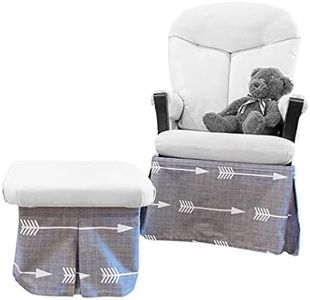 Glider Skirt (in Slate Arrow) - Protection Safety Cover and Babyproofing Pinch Guard for Glider Chair and Ottoman (Glider Chair & Cushions Sold Separately) (Slate Arrow)