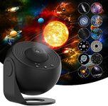 Star Projector,Galaxy Projector,with Planetarium Projector Night Light,4K Replaceable 12 HD Galaxy Discs,360 °Rotation,Timing,Mute Design for Kids Bedroom,Party,Birthday,Valentines Gift