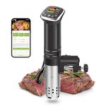KitchenBoss 1100W Sous Vide Cooker - LCD Display + Brushless Motor, WiFi Cuisson Sous Vide Cooking, IPX7 Waterproof Thermo Circulator Suvee Cooker (Black)