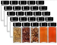 WHISKET - 120 Ml Each Bottle | Masala jar Spice Container, Spice Jar with Black Sifter Two Sided Sifter Cap, Seasoning Organizer Jars.(20)