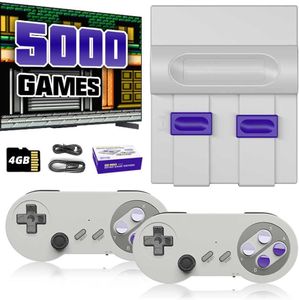 VILCORN Retro Game Console with 5000 Games, 4K HDMI-Compatible Plug and Play TV Game System, Built-in 16-Bit & 8-Bit Classic Games, Retro Gaming Machine with Dual Controllers, Nostalgic Gift