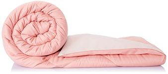 Amazon Brand - Solimo Microfibre Reversible Comforter, Double (Coral Pink & Champagne Pink, 300 GSM)