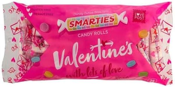 Smarties Valentine's Candy Rolls, 12 Oz Bag (Pack of 1) - Gluten, Peanut & Fat Free Individually Wrapped Vegan Sweet Candies - Perfect Hard Candy Snack for Valentine's Day Gifts and Party Favors
