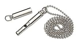 COMPANY OF ANIMALS Professional Whistle for Dogs, Best Dog Training Equipment, Adjustable Frequency, Clear Sound for Sensitive Dogs, Includes Metal Lanyard & Cap,Silver,medium