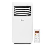 Midea 8,000 BTU ASHRAE (5,300 BTU SACC) Portable Air Conditioner, Cools up to 175 Sq. Ft, Works as Dehumidifier & Fan, Remote Control & Window Kit Included , White