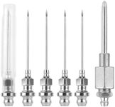 NQEUEPN Grease Needle Nozzle, Grease Injector Needle with Grease Needle Tip Dispenser Grease Fitting Tool for Grease Gun Injection, Used in Small & Confined Spaces