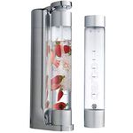 Twenty39 Qarbo - Sparkling Water Maker and Soda Streaming Carbonation machine for home Infuses Flavor while Carbonating Beverages (Chrome)