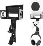 BracNova Wall Mount Kit for Xbox Series S,Steel Mount includes Detachable Controller Holder and Headphone Stand （NOT for XBOX ONE S）