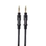 Monster Mobile® Audio Cable 3.5mm Male to Male Stereo Audio Cable-4 feet Black/Dull Black