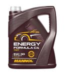 MANNOL 7917 Energy Formula C4 5W-30 Fully Synthetic Oil Diesel and Petrol Engine Oil for Car Imported from Germany (5 L)