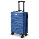 AVIO Wave Cabin Suitcase 55x40x20cm – Lightweight Hard Shell Cabin Luggage with 4 Double Spinner Wheels, Telescopic Handle & Organised Interior – Small Cabin Size Carry On Travel Suitcase