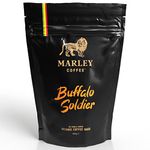 Coffee Bags - 50 x Dark Roast Organic Ground Coffee Bags - Buffalo Soldier Blend - Marley Coffee - From The Marley Family - Dark Roast - Strength 5