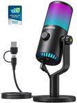 MAONO Gaming USB Microphone with Software, Programmable RGB Mic for Recording, Streaming, Podcast, PS5, PS4, PC, Computer, DM30 RGB