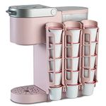 STORAGENIE Coffee Pod Holder for Keurig K-cup, Side Mount K Cup Storage, Perfect for Small Counters(Pink)