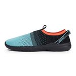 Speedo Women's Surfknit Pro Water Shoes | Aquashoes, Black/Aqua Splash, 5 UK