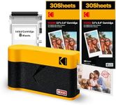 KODAK Mini 2 ERA 4PASS Portable Photo Printer (2.1x3.4) (Yellow, Printer + 68 Sheets (8 Initial Sheets + 60 Sheets Pack))