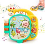 Obakaer Baby Toys 6 to 12 Months:Musical Sound Book Interactive Montessori Toy for 1 Year Old Boys with 3 Modes of Play & Lights Sensory Toddler Toys Birthday for Newborn Boys & Girls