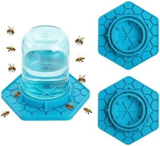 2 Pack Bee Watering Station for Garden, Blue Bee Feeder and Waterer Compatible with Regular & Wide Mouth Canning Jars(Jar Not Included), Small-Hole Honeycomb Tray Honey Bee Feeder for Outside