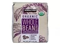 Kirkland Signature Organic Whole Bean Blend 100 % Arabica Beans Net Wt (2 Lb),, 32 Oz