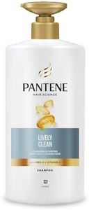 Pantene Hair Science Lively Clean Shampoo 650ml,with Pro-Vitamins & Vitamin C, Cleanse and Purify for lively looking hair,for all hair types, shampoo for women & men, clear shampoo for oily hair