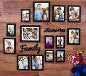 Art Sreet Beautiful Family Memories Set Of 14 Individual Wall Photo Frame (6-6X8, 6-4X6, 2-8X10) With Mdf Plaque