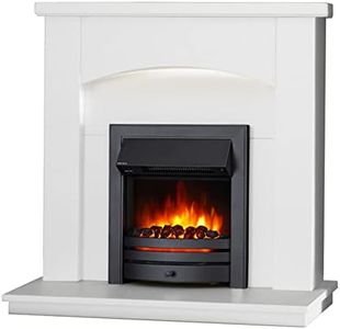 Endeavour Fires Cheminée Électrique Cayton 42" | Cheminée Décorative, Effet de Flamme Réaliste, Installation Facile, Technologie LED à Faible Coût, 32,5 x 103,3 x 106,7 cm | Noirs